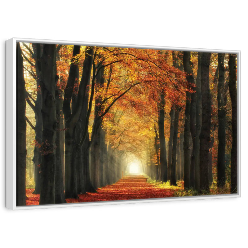 In Love With Fall Again, Cadre flottant blanc, 40 po x 27 po