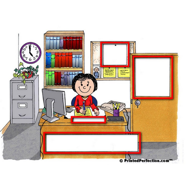 Bureau personnalisé - Porte-clés féminin, Yes