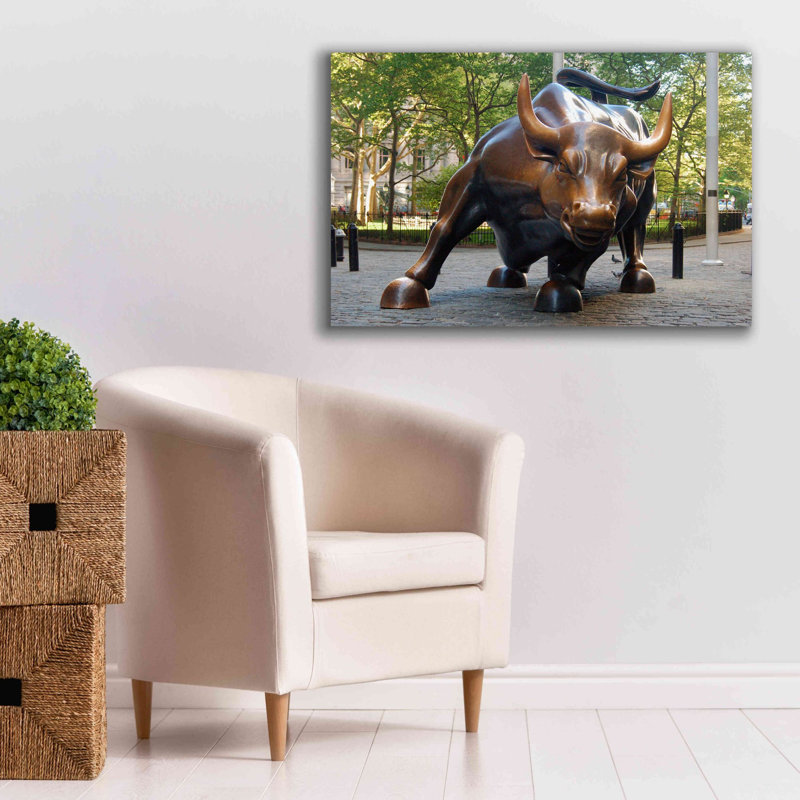 «Bull of Wallstreet», art mural sur toile, H 26 po x l 40 po x P 1,5 po