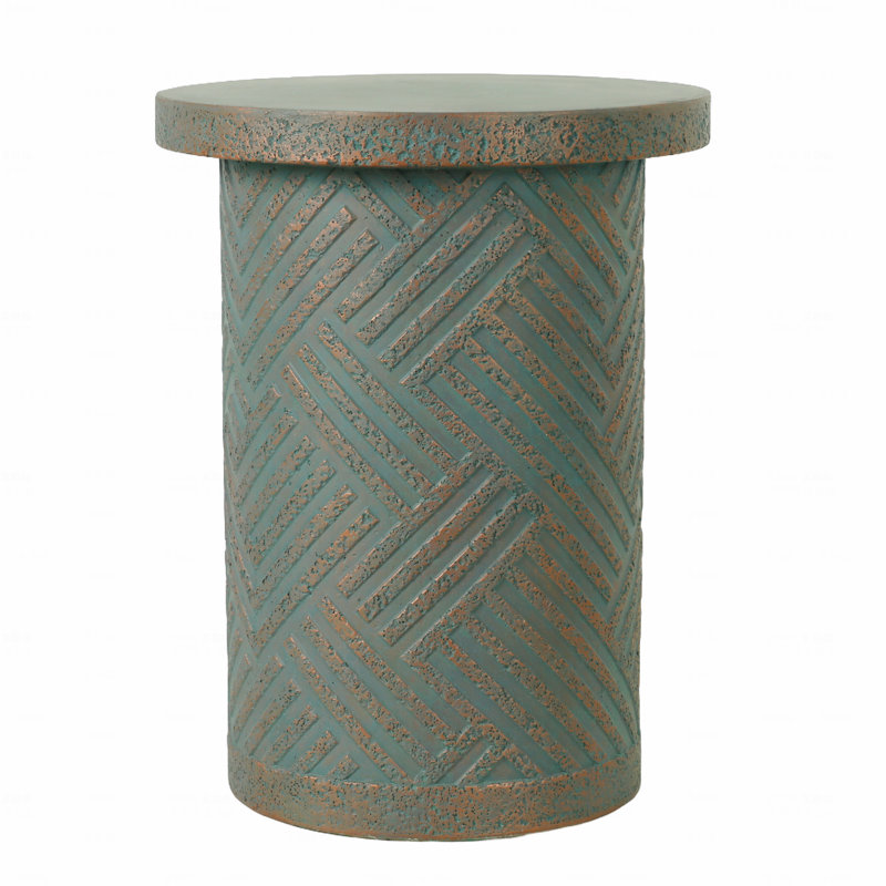 Geometric Indoor/Outdoor Accent Side Table