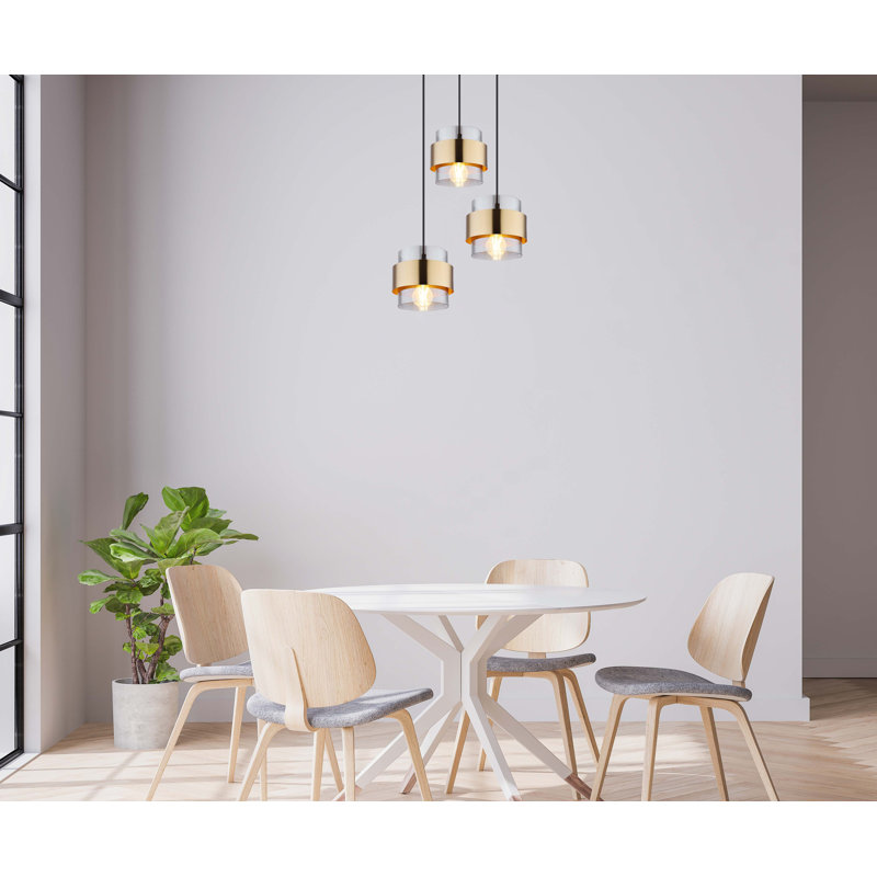 Raquette 3 - Light Black Cluster Pendant