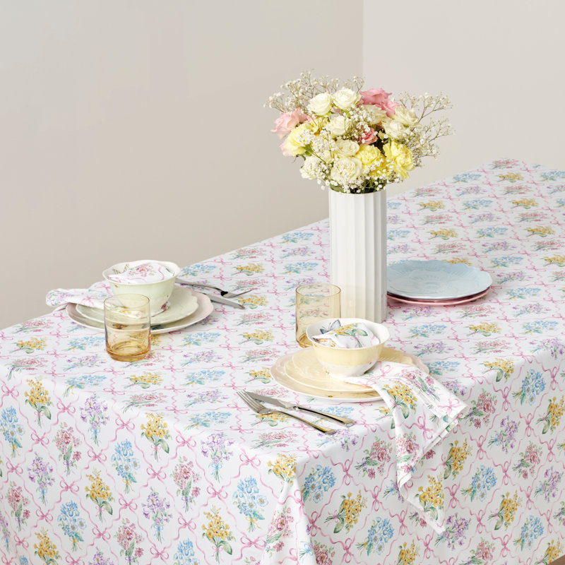 Lenox Bouquet Ribbon Tablecloth, 60"x102" Rectangle