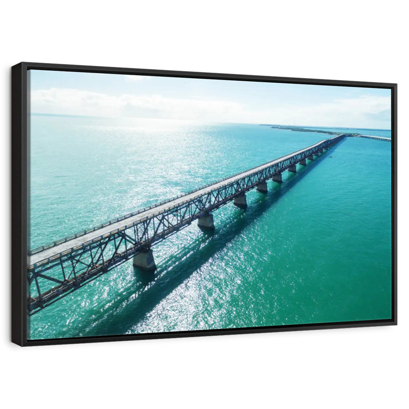 Pont des Florida Keys, 31 po x 21 po, Cadre flottant noir
