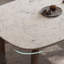 Ensembles de table de salle à manger modernes en bois massif avec plaques en pierre.-105491959