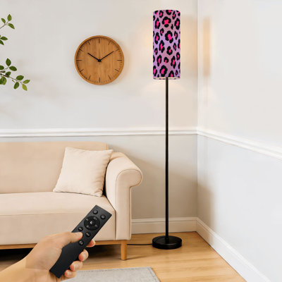 Floor Lamp  Leopard Cheetah Print colorful cheetah seamless Jungle exotic Dimmable Modern Standing Lamp with Remote Control Footswitch Bulb Lampshade Tall Pole Corner Lamp for Living Room Bedroom Office