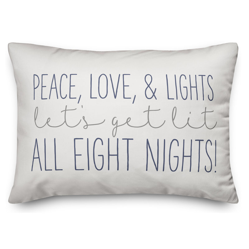  Coussin lombaire Peace Love and Lights
