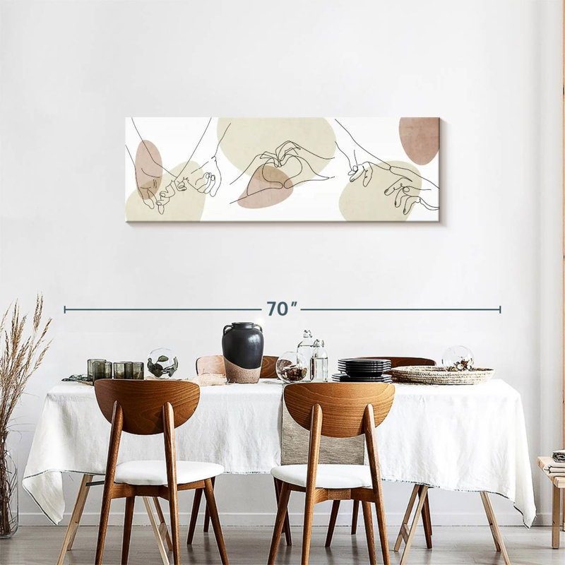 «Lovers Hands», reproduction sur toile, H 18 po x l 54 po x P 1,25 po