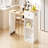 82.7 Inch Kitchen Island With Extendable Dining Table For 4-6 Person,Two-Tone Kitchen Table With Double-Sized Storage, Power Outlet, Kitchen Island With Storage 2 Drawers 2 Side Open Shelves-1321597998
