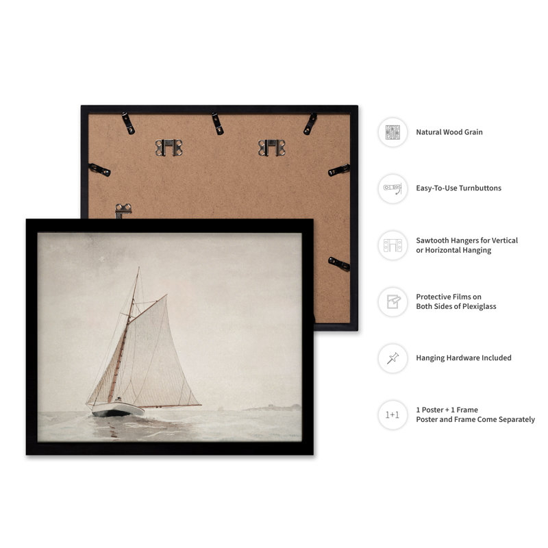 Au départ de Gloucester, 12"H x 16"W, Poster, Black Framed
