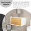 Meuble-lavabo simple 30 po avec surface solide Biddie
