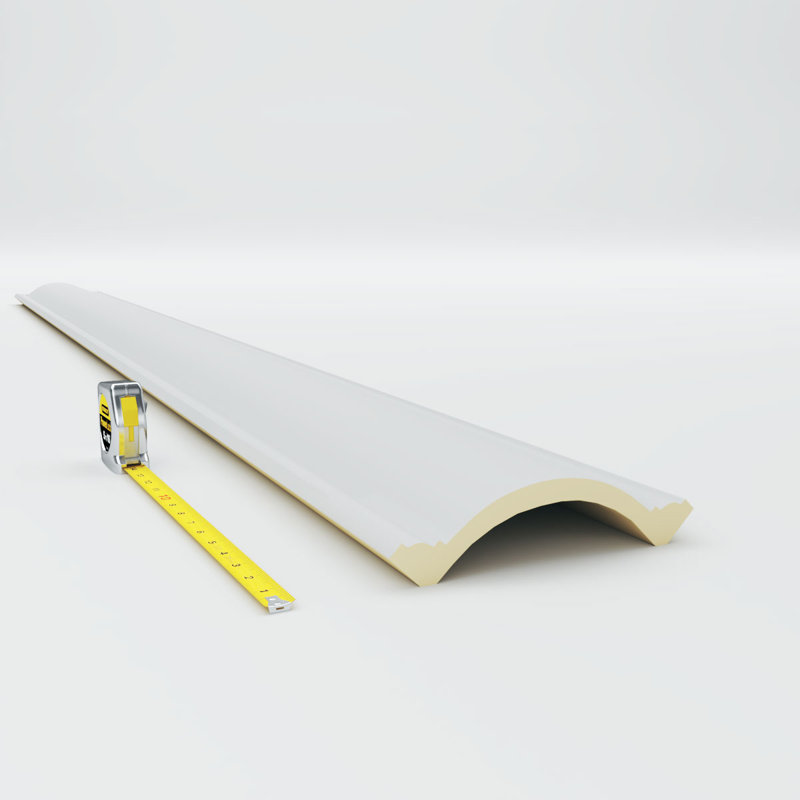 Primed White Polyurethane Geometric Crown Moulding Sample