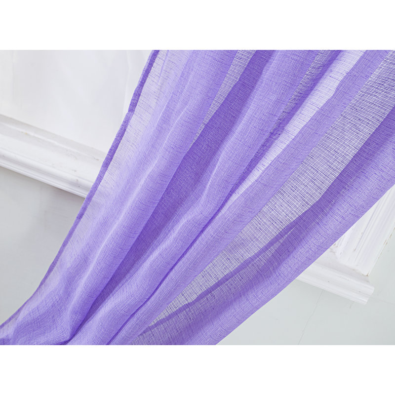 Landrienne Sheer Curtain Single Panel, Lilac