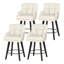 Tabouret de bar 26 po pivotant sur 360 ° à hauteur de comptoir 26 pi, chaises de îlot de cuisine avec pieds en bois-770741217-770696411