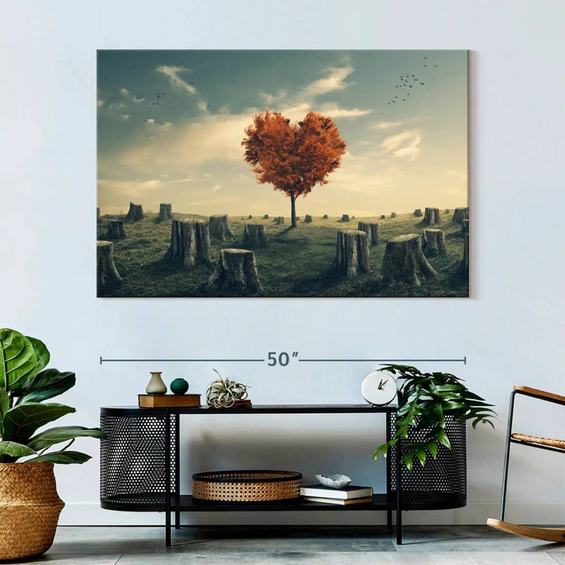 Indestructible Heart Tree, 34" H x 51" W