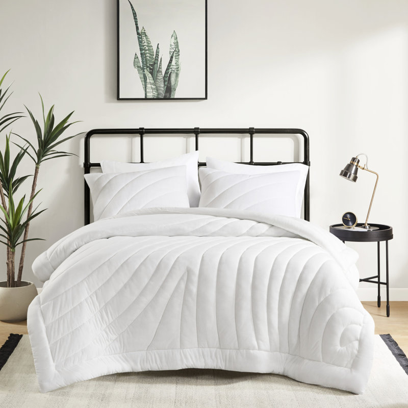 Ensemble d'édredon 3 pièces Puffy en blanc - 350 g / m², et design, sécuritaire