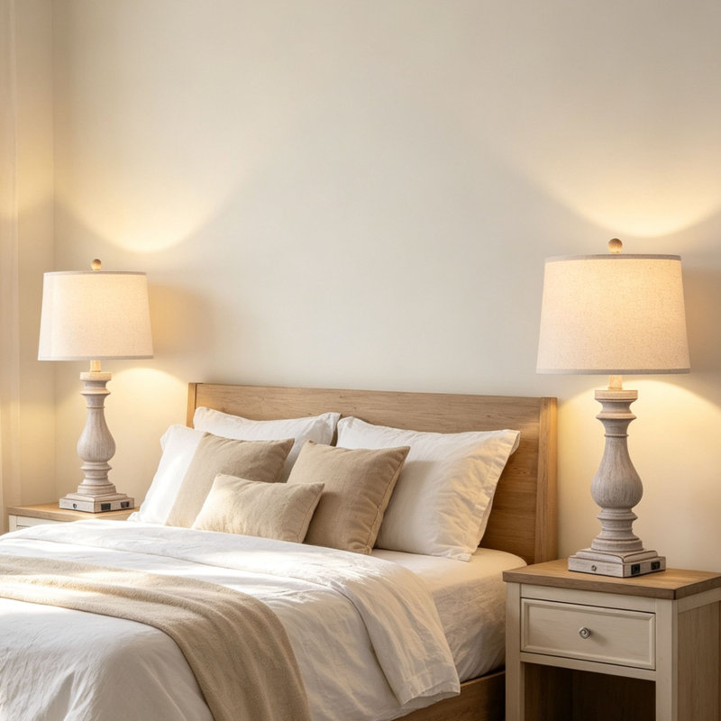 Lampe de table en métal Geigle USB, Gris