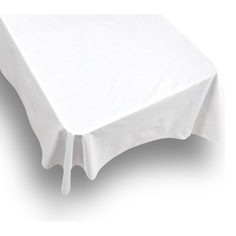 Frankly Solid Color Tablecloth, White, 108" x 52" Rectangle