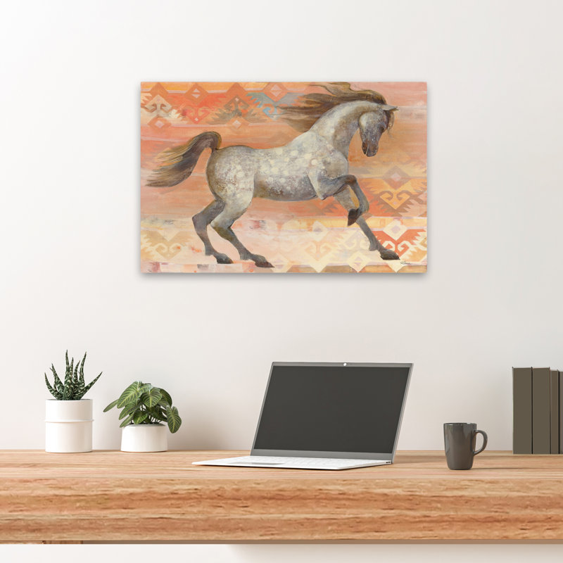 Grande entrée Southwest Boho Blush, animal contemporain gris, beige, boho, H 24 po x l 16 po