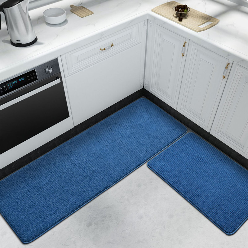 Tapis de cuisine Demarus, Rectangle 4 pi 11 po x 1 pi 5 po, Bleu