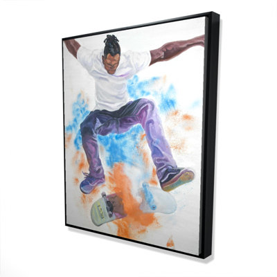 Skater Print On Canvas