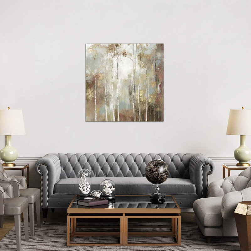 «Fine Birch I» par Allison Pearce - reproduction d'art, H 48 po x l 48 po x 1,5 po, Toile tendue