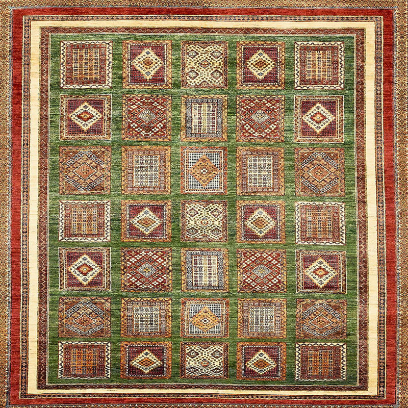 Tapis abstrait moderne 377, Carré 5 pi