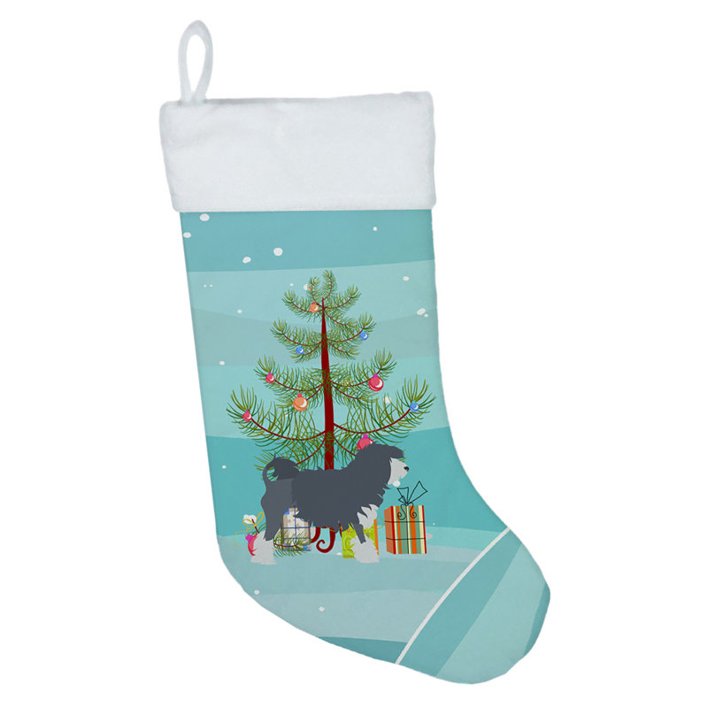 Merry Christmas Tree Stocking, Lowchen