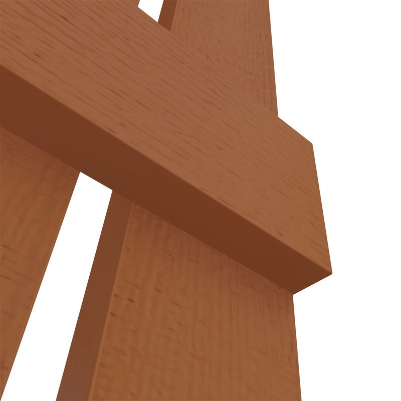 Mid-America vinyle, paire de volets espacés de taille standard à trois planches, 67 po, Cèdre traité