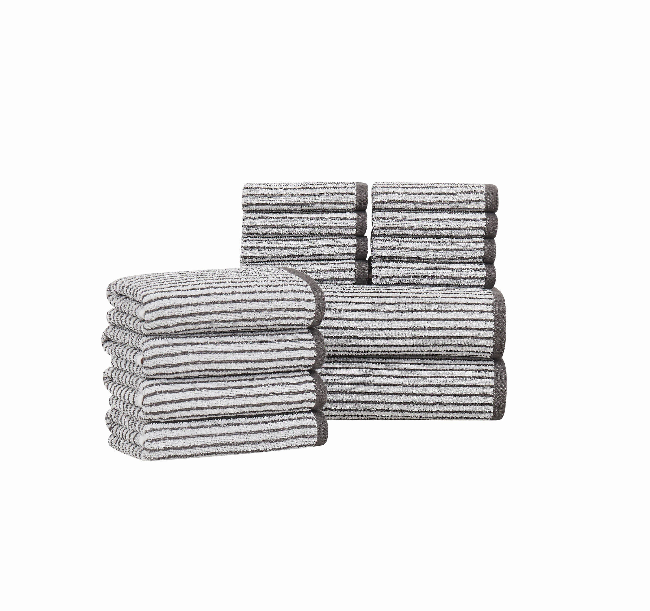 Rosecliff Heights Everyday Jacquard Stripe 14 Piece Towel Set & Reviews | Joss & Main