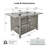 43" Propane Gas Fire Pit Table, 60000 Btu Rectangular Open Weave Wicker Fire Pit With Glass Wind Guard