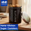 Harbour Housewares - 4 Piece Round Metal Kitchen Canisters Set-61841546