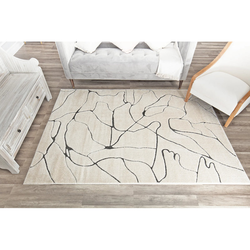 Cadence Contemporary Marble Area Rug, Rectangle 2' x 8'