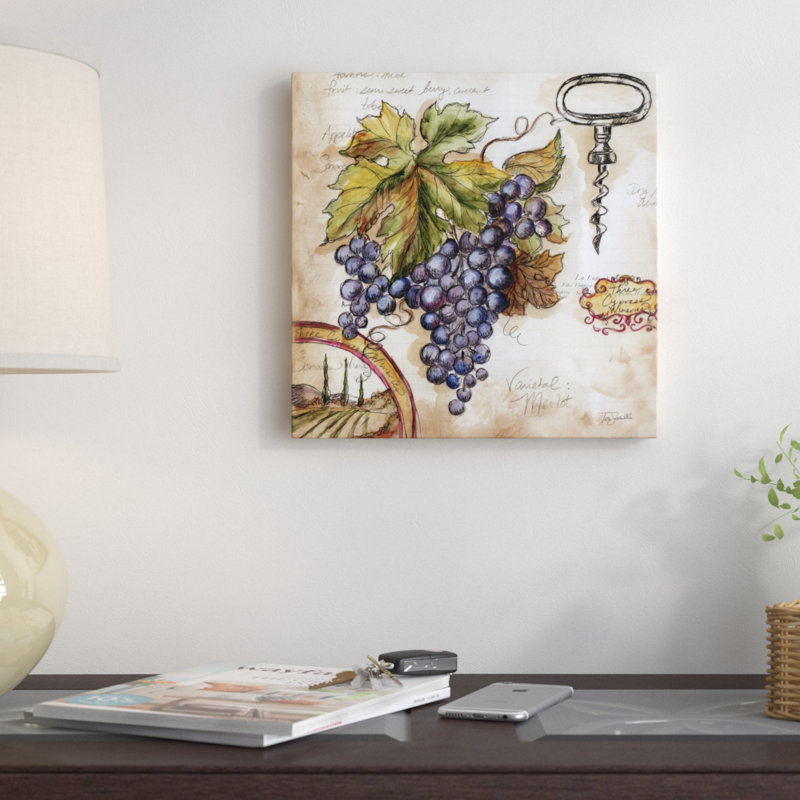 « vintner journal : raisins », reproduction sur toile tendue, H 30 po x l 30 po
