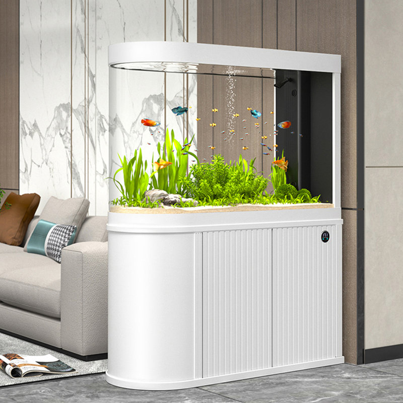 Réservoir d'aquariums à grand écran en forme de U, 31,7 gallons (H 61,42 po x l 45,67 po x P 13,78 po