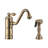 Whitehaus 9.5" solid brass deck mount single-hole kitchen faucet with lever handle and side spray-40272004