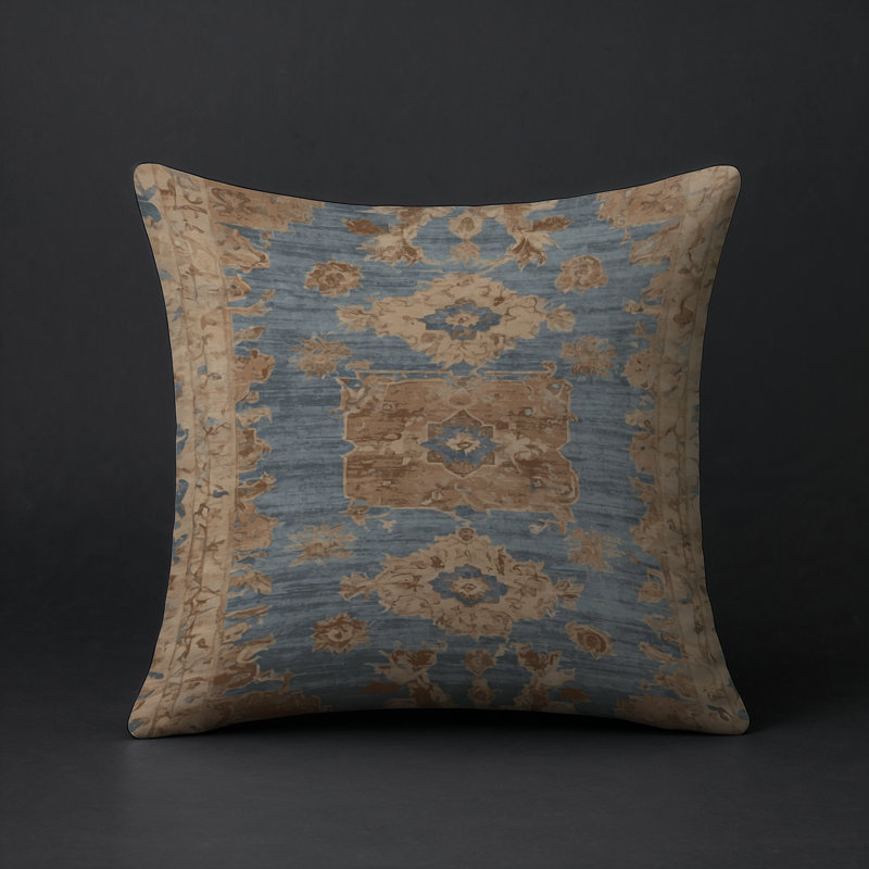 Coussin décoratif intérieur et extérieur Modern, Carré 16 po, Gris oriental 1