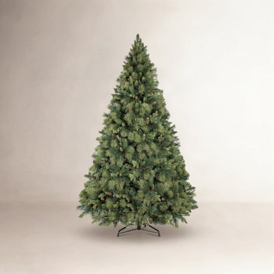 Frosted 9' Pre-Lit Pine Christmas Tree