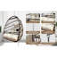 Capacité de 350 lb, balancelle pliante, panier à œufs suspendu pour coussin de patio intérieur, terrasse, balcon, cour, capacité