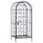 35 Bottle Wrought Iron Wine Rack Cabinet With Lock