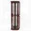 Corner Curio Cabinet with Lights, Adjustable Shelves, and Mirrored Back for Elegant Display and Storage-131281163