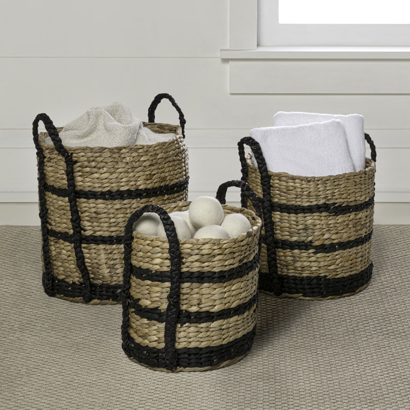 Ensemble de 3 paniers de rangement Willow Rustic Cottage, Naturel