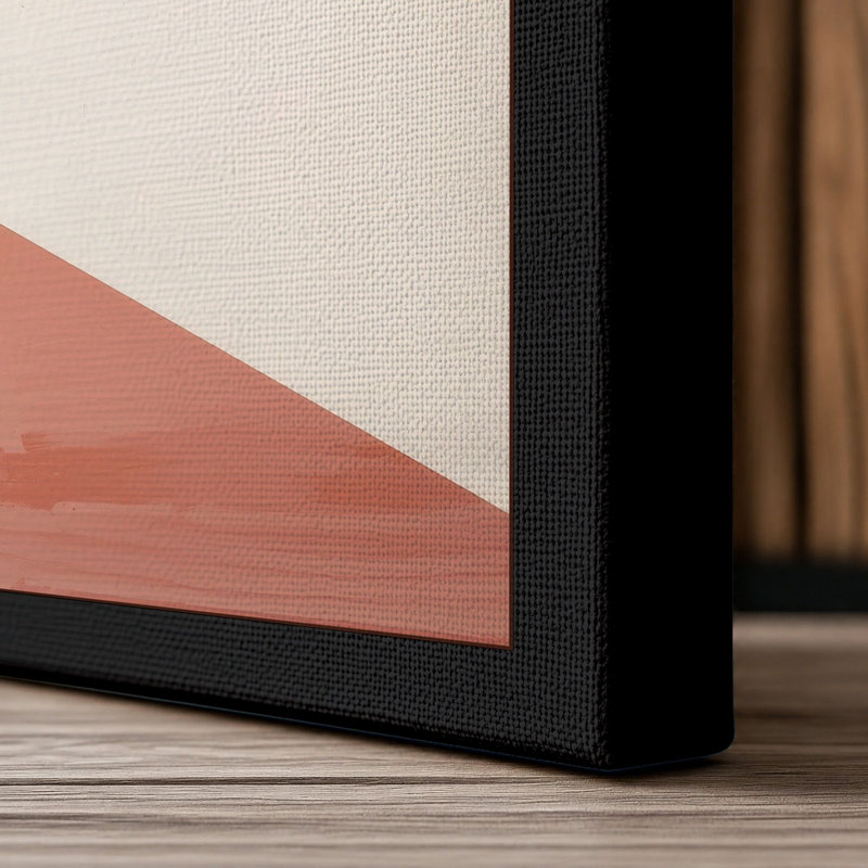 Shapes in Harmony Mid-Century - Wrapped Canvas, 24x16 - 61.0 x 40.6 cm, Black Border