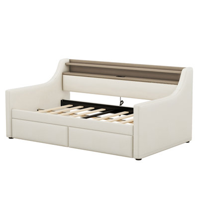 Wingo Upholstered Twin Size Daybed With LED Lights by Ivy Bronx