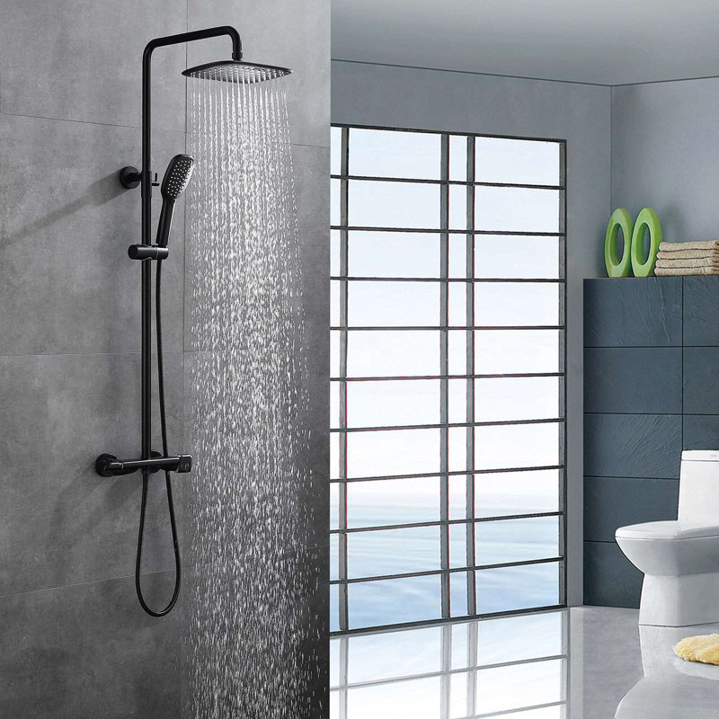 Système de douche thermostatique complet de luxe avec valve brute