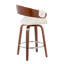 Tabouret de comptoir moderne en noyer et crème Elisa par Lumisource-1641561848