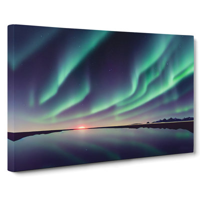 Aurora Borealis Reflection - Wrapped Canvas