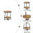Modern Side Table,Rustic End Table,Round Coffee Table