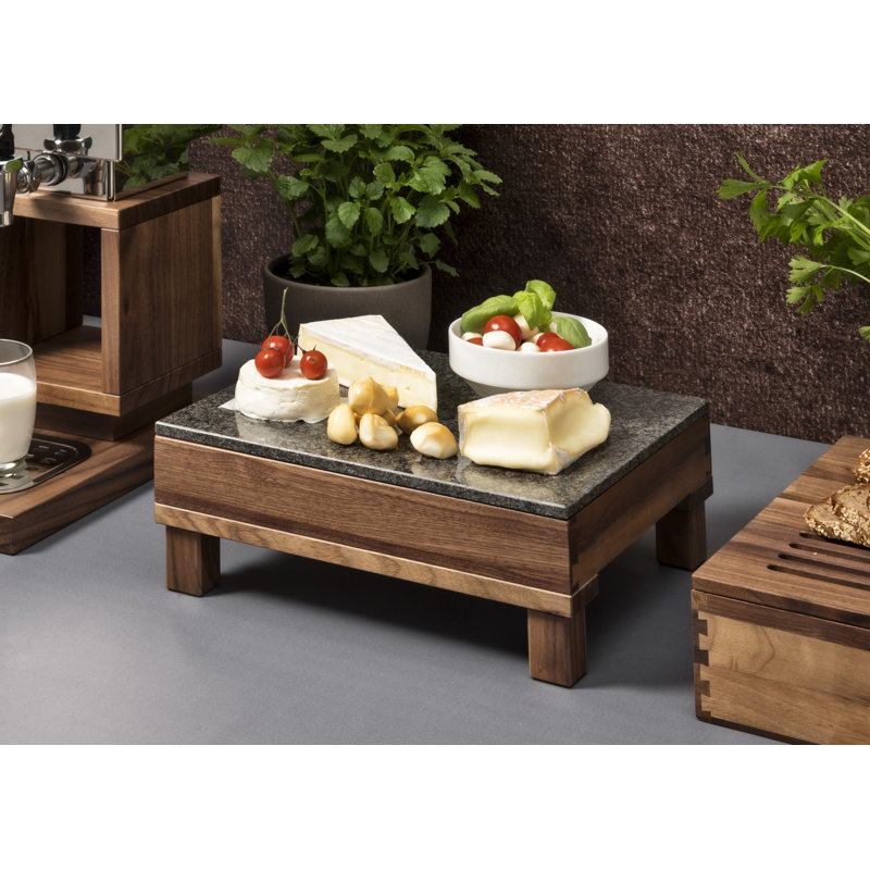 Ze' Pe 11" Chilled Serving Tray, Black