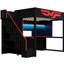 Full Size Gaming Loft Bed With Desk, Storage Staircase, Led Lights And , Providing Immersive E - Sports Atmosphere Extra Large Ideal For Those Needing Multifunctional Living Space Area