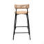 Tabourets de bar tissés à la main avec dossier, ensemble de 2 tabourets ronds en corde de papier avec repose-pieds pour îlot de cuisine et salle à manger-2069226997